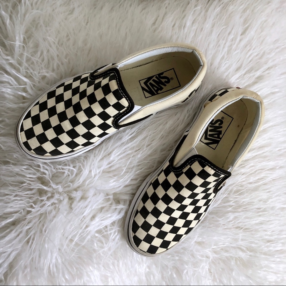 Checkered Slip on Vans